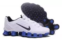 nike hommess shox tlx premium mesh trainers white blue